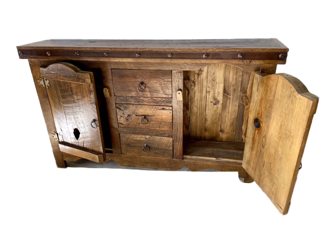60" Gothic Buffet: Authentic Mexican Sideboard