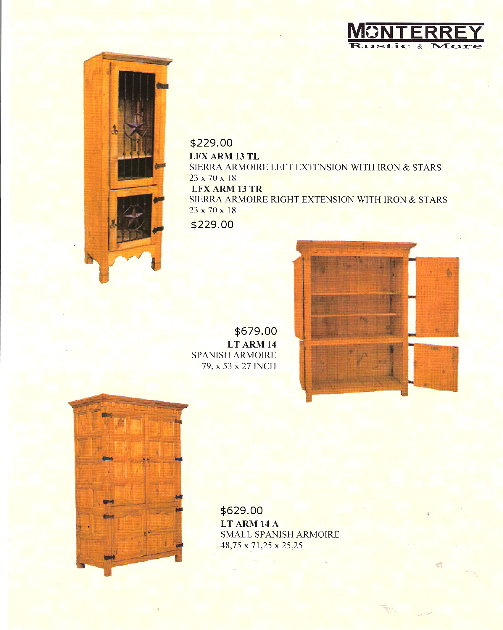 Products Page 7 Monterrey Rustic Furniture