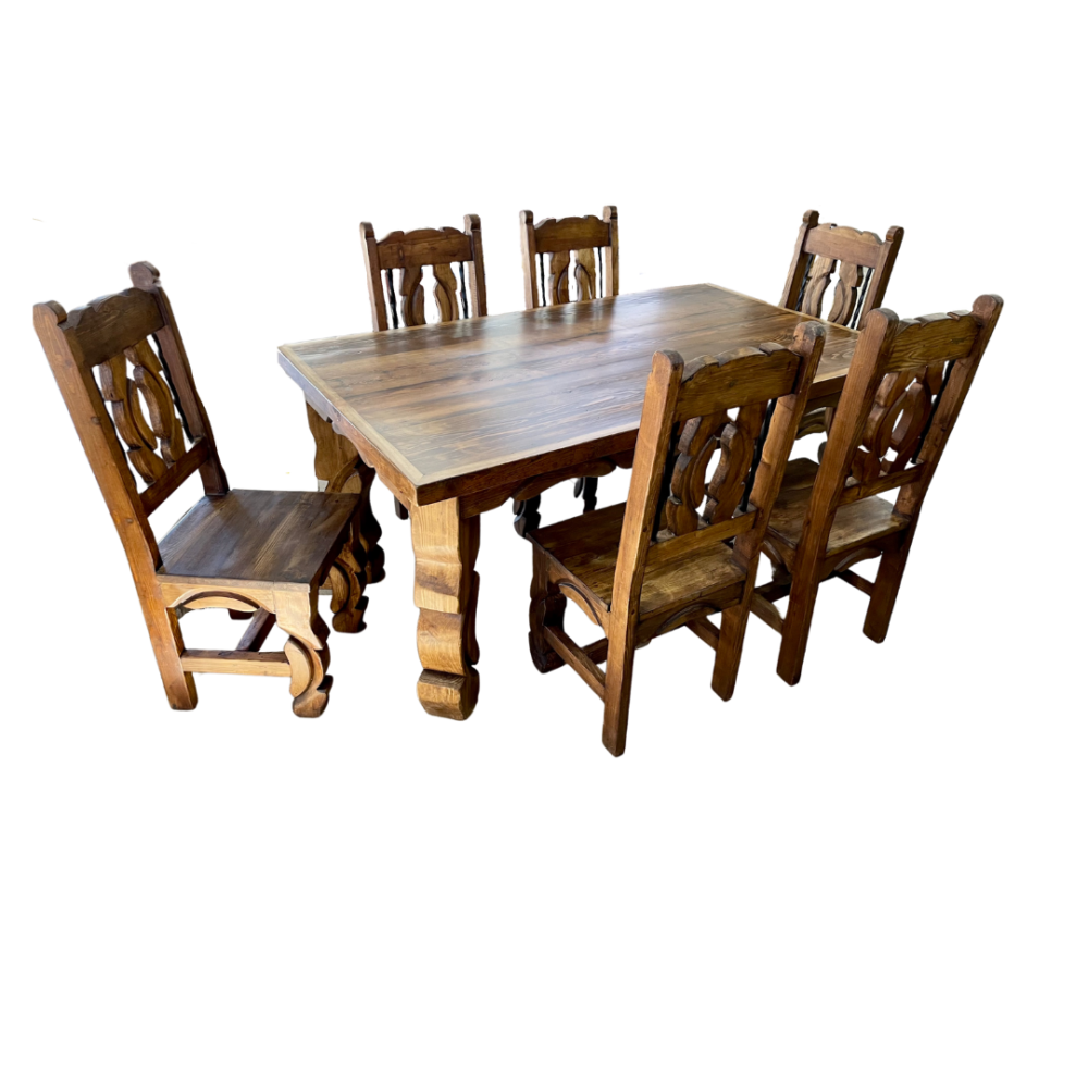Reclaimed wood dining set