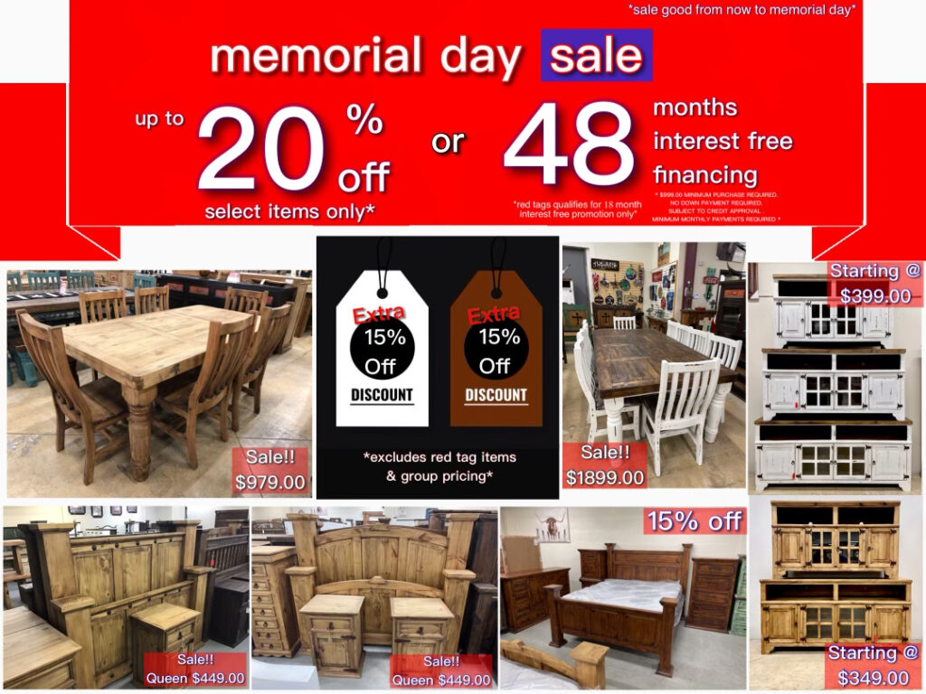 Memorial Day furniture sale
